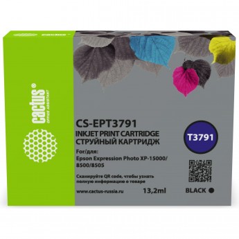 Струйный картридж CACTUS CS-EPT3791 (378XL) для Epson Expression Photo XP-8500, XP-8505, XP-8600 черный