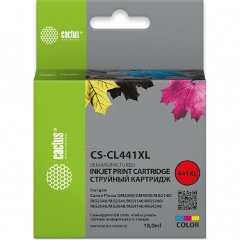 Струйный картридж CACTUS CS-CL441XL для Canon Pixma GM2040, 4040, GM2140, 2240, многоцветный, 18 мл