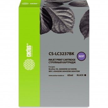 Струйный картридж CACTUS CS-LC3237BK (LC3237BK) для Brother HL-J6000DW, J6100DW, черный, 65 мл