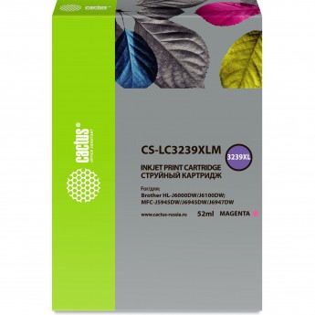 Струйный картридж CACTUS CS-LC3239XLM (LC3239XLM) для Brother HL-J6000DW, J6100DW, пурпурный, 52 мл