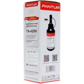 Тонер PANTUM TN-420H с чипом для принтера Pantum P3010d, P3010dw, P3300dn, P3300dw, M6700d, M6700dw, M6800fdw, M7100dn, M7100dw, M7200fnd, M7200fdw, черный, флакон 115 гр.